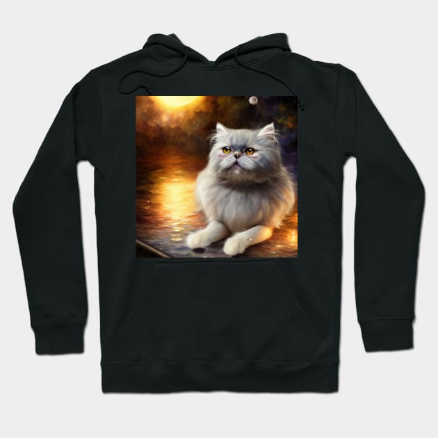 Grey Persian Cat Hoodie by Shadowbyte91